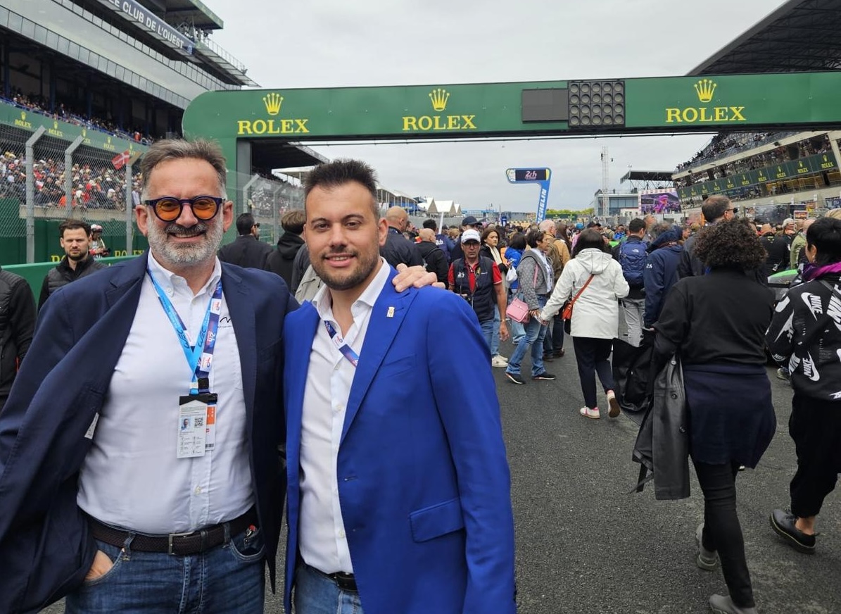 Marco Panieri a Le Mans insieme al Direttore di Formula Imola Pietro Benvenuti (© Marco Panieri)
