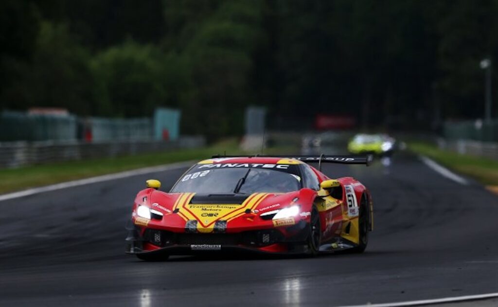 La Ferrari 296 GT3 #51 di AF Corse impegnata durante la 24H Spa 2024 (© GT World Challenge Europe)