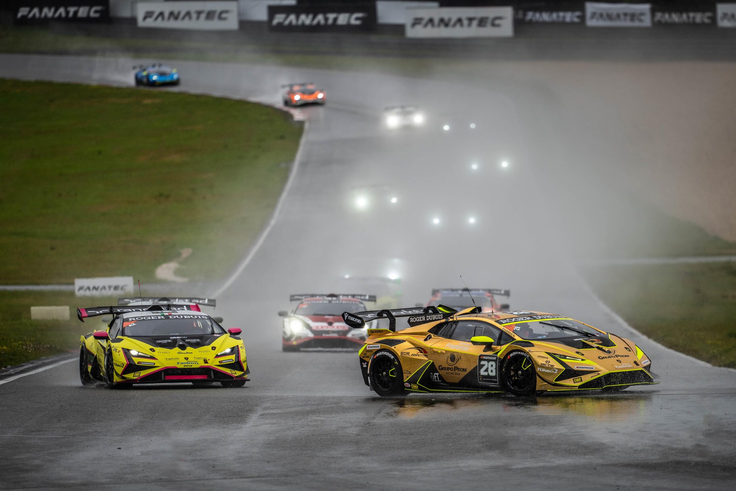 Bonduel in azione durante il Super Trofeo Lamborghini al Nürburgring di Gara