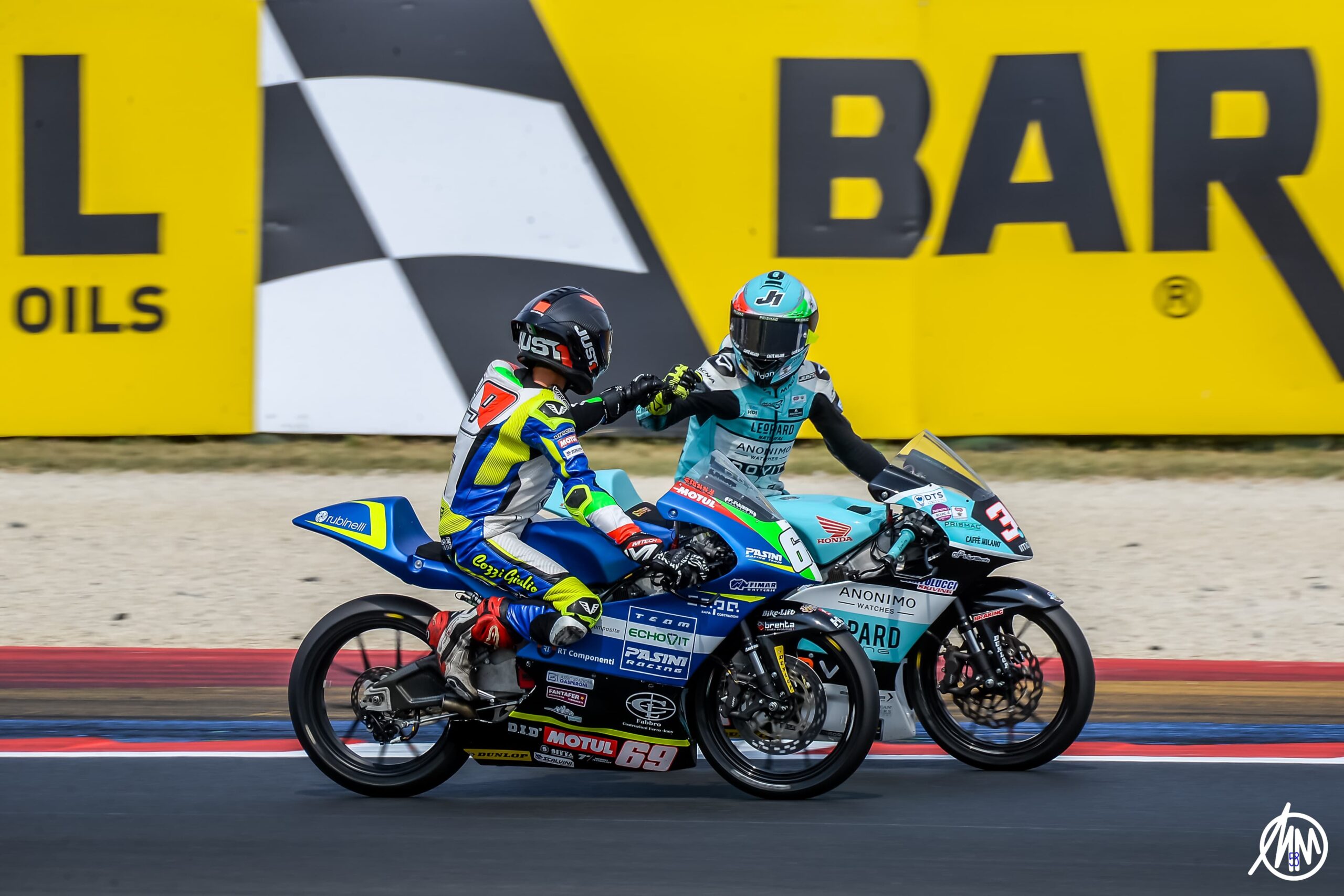 Edoardo Savino 31 e Gionata Barbagallo #69; CIV Round 4 Misano Moto3 