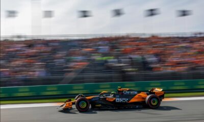 Lando Norris in azione durante le prove di Zandvoort