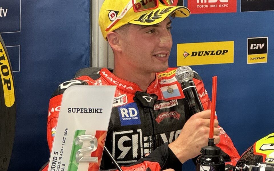 Luca Bernardi, secondo classificato in Gara 1 del CIV SBK Round 5