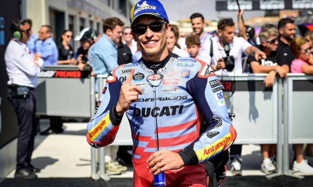 Marc Marquez dopo la Pole Position ottenuta ad Aragon 2024