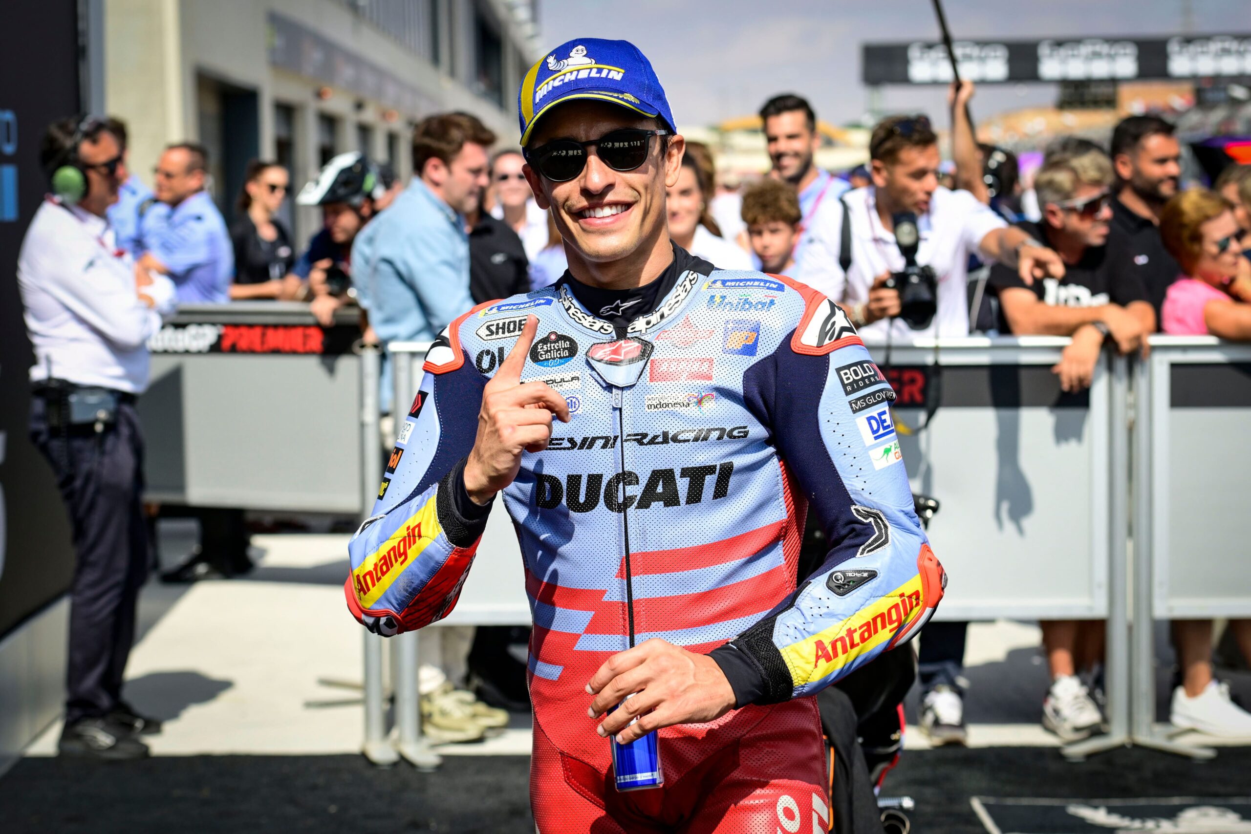 Marc Marquez dopo la Pole Position ottenuta ad Aragon 2024