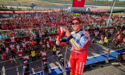 Marc Marquez sul podio della Race of Champions al WDW 2024 (© Ducati)