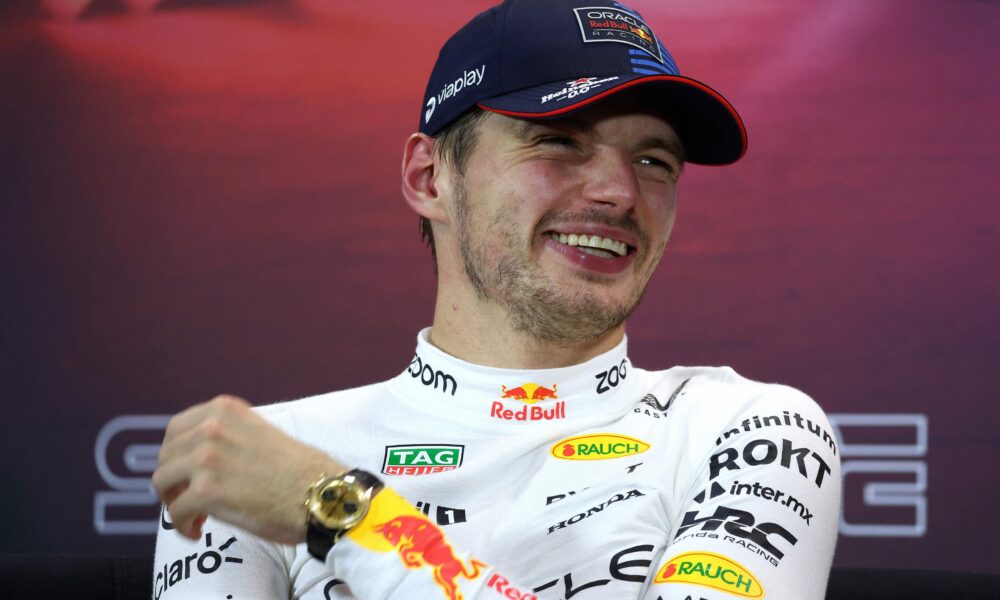 Max Verstappen in conferenza stampa a Singapore (© Red Bull Content Pool)