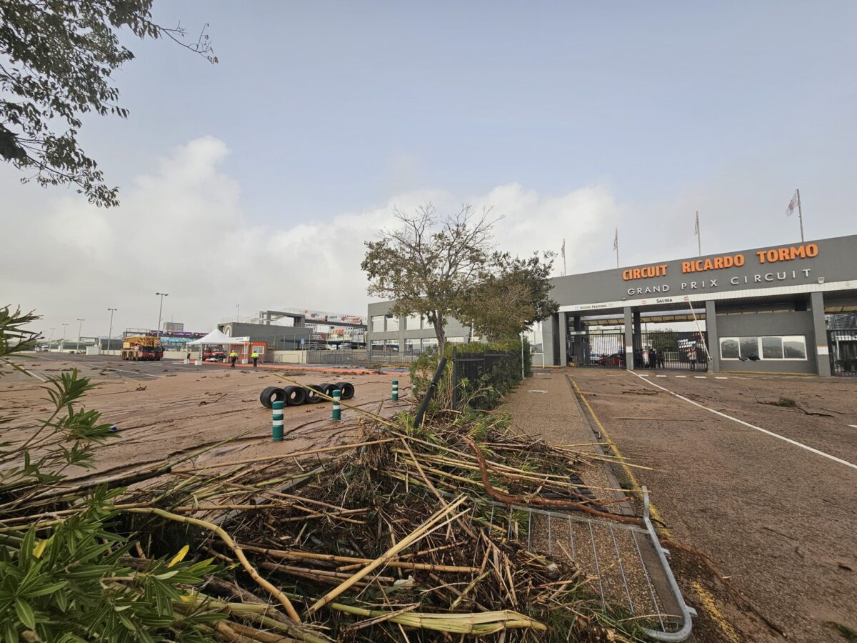 I danni dell'alluvione intorno al circuito di Valencia