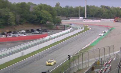 L'arrivo di Gara 1 del Lamborghini Super Trofeo a Barcellona