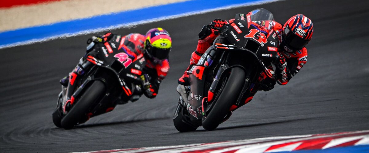 Le Aprilia di Vinales e Espargaro in azione