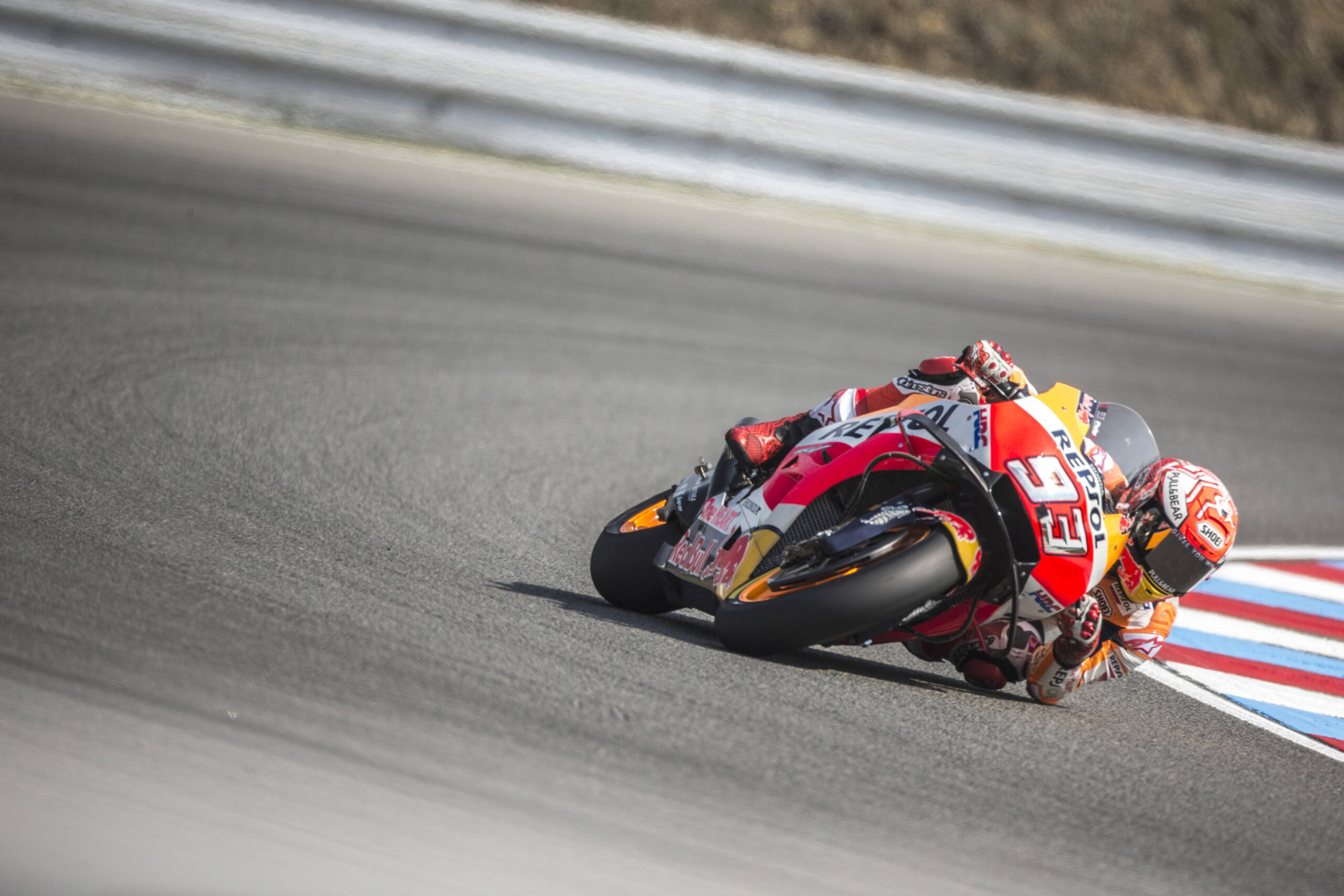 Marc Marquez con la Honda a Brno nel 2018