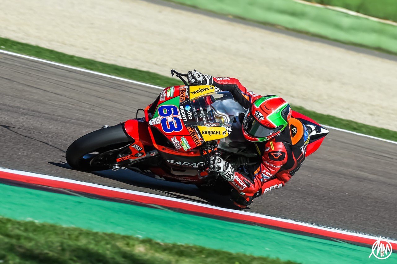 Davide Stirpe. campione italiano SS600NG 2024, in azione a Imola 