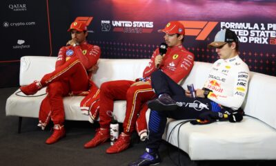 Leclerc e Sainz nella conferenza stampa post GP USA (© Red Bull Content Pool)