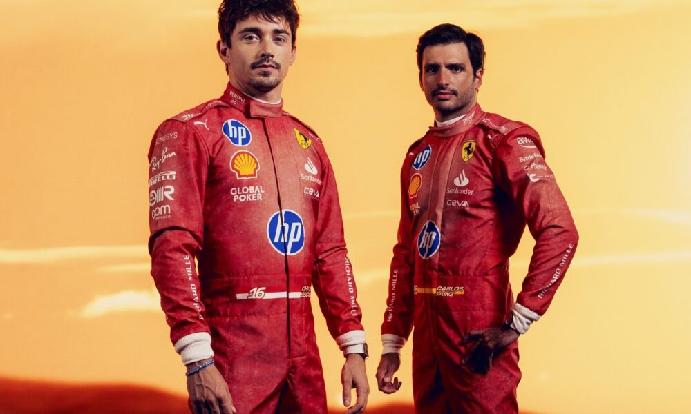 Le tute Ferrari per il GP di Las Vegas 2024 (© IG Scuderia Ferrari HP)