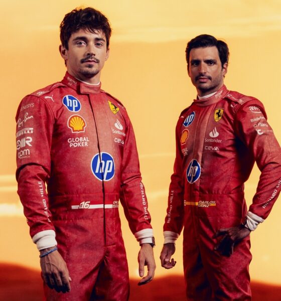 Le tute Ferrari per il GP di Las Vegas 2024 (© IG Scuderia Ferrari HP)