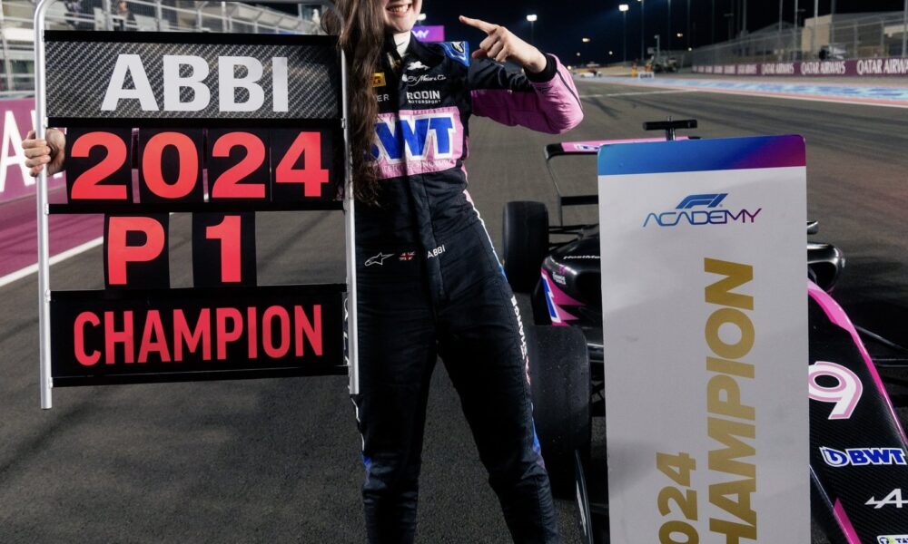 Abbi Pulling campionessa 2024 della F1 Academy, dopo Gara 1 in Qatar