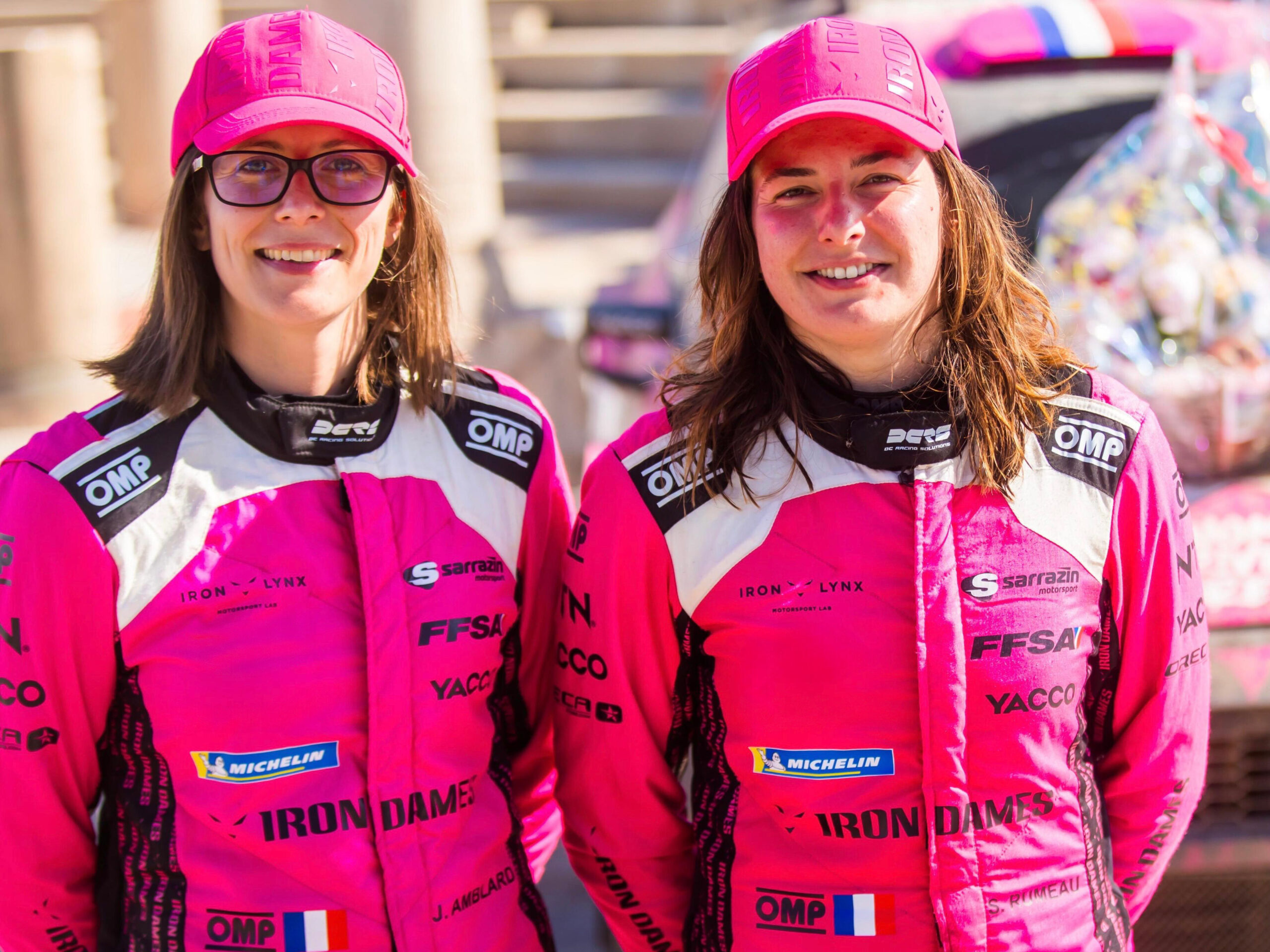 Sarah Rumeau e Julie Ambard con i colori di Iron Dames nel 2024