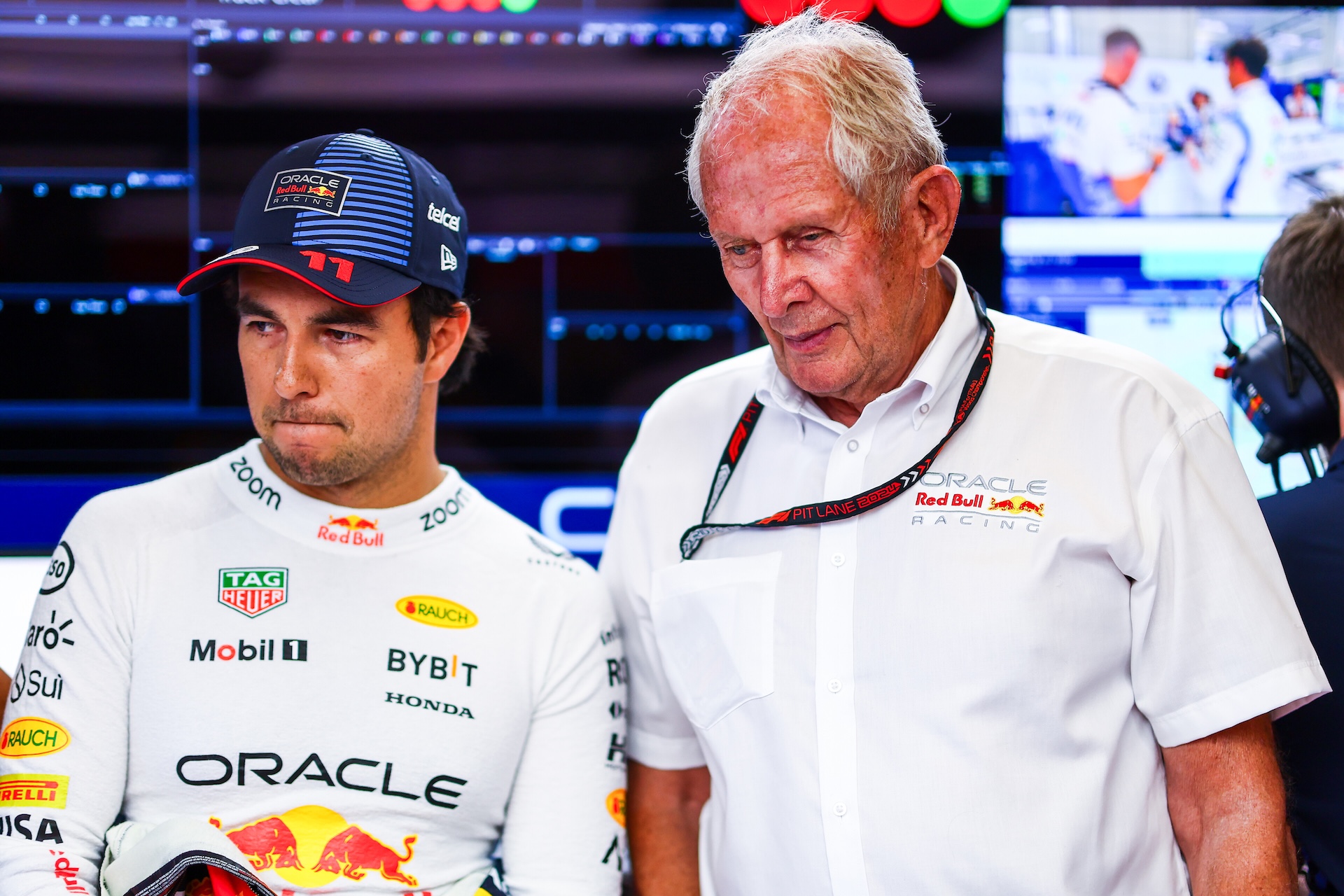 Sergio Perez con Helmut Marko (© Red Bull Content Pool)