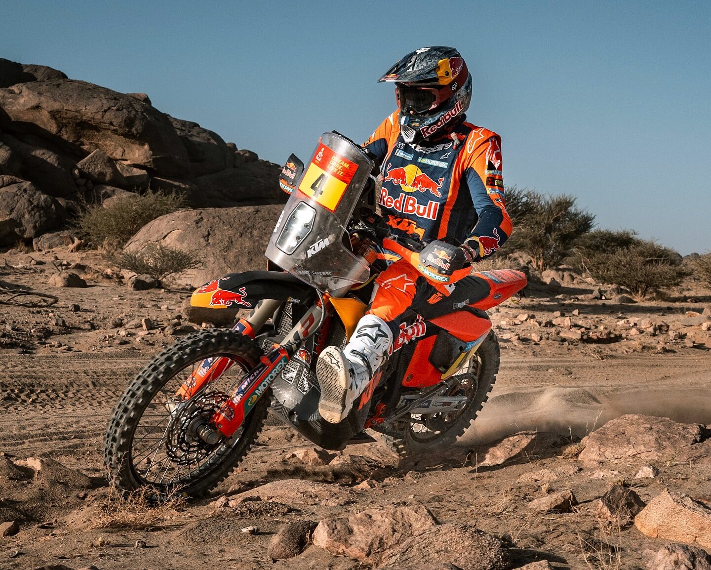 Daniel Sanders in azione durante la Dakar 2025