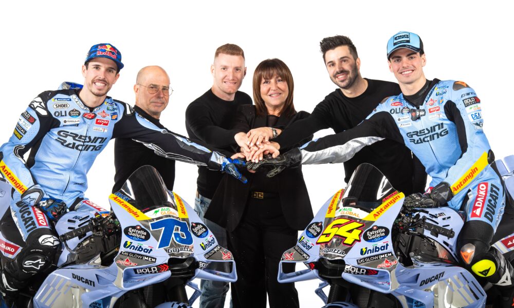 Alex Marquez, Carlo Merlini, Nadia Padovani, Michele Masini e Fermin Aldeguer (© Gresini Racing)