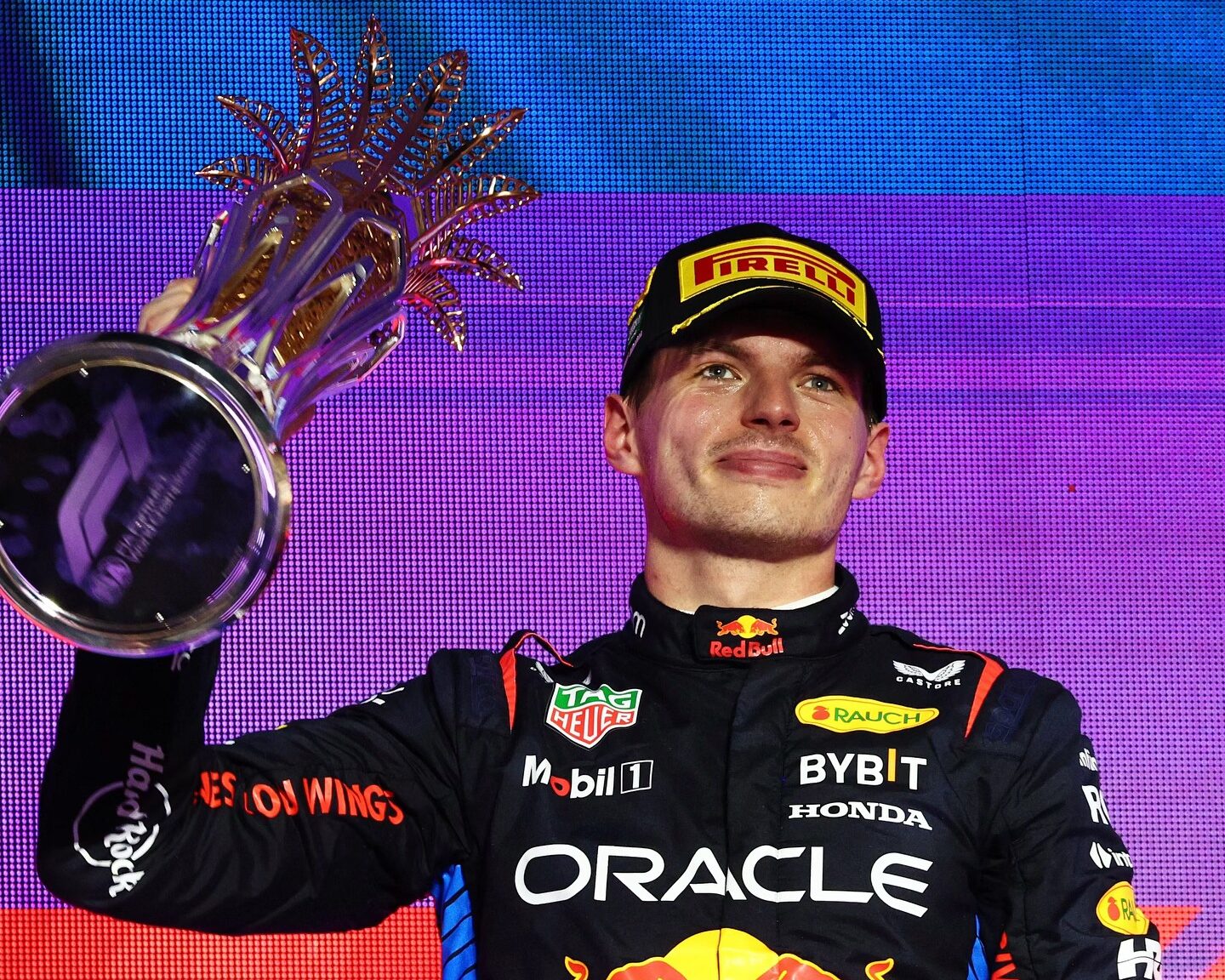 Verstappen dopo la vittoria nel GP d'Arabi Saudita 2024