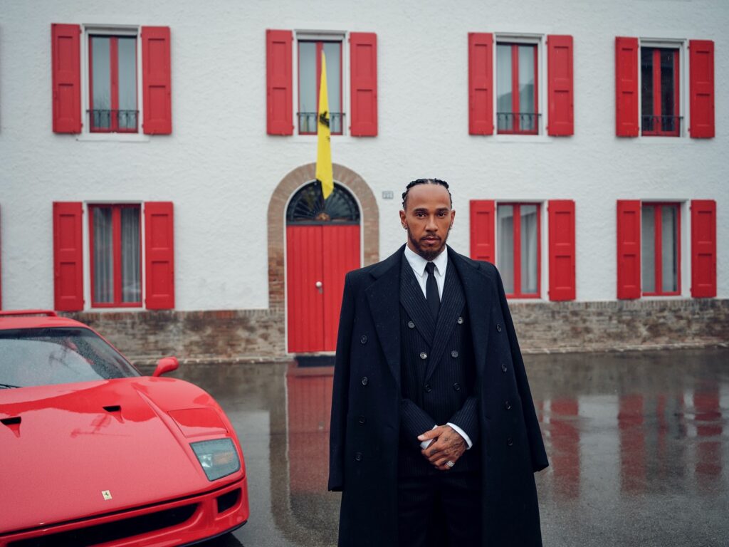 Lewis Hamilton e la Ferrari F40 (© IG Lewis Hamilton)