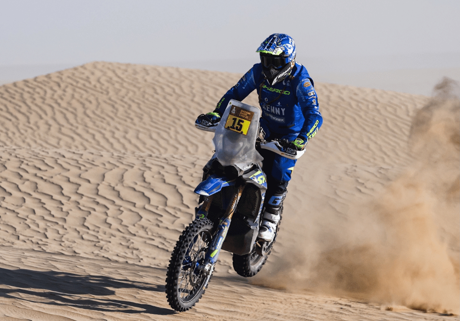 Lorenzo Santolino, vincitore della tappa 3 moto della Dakar 2025 (© Dakar)