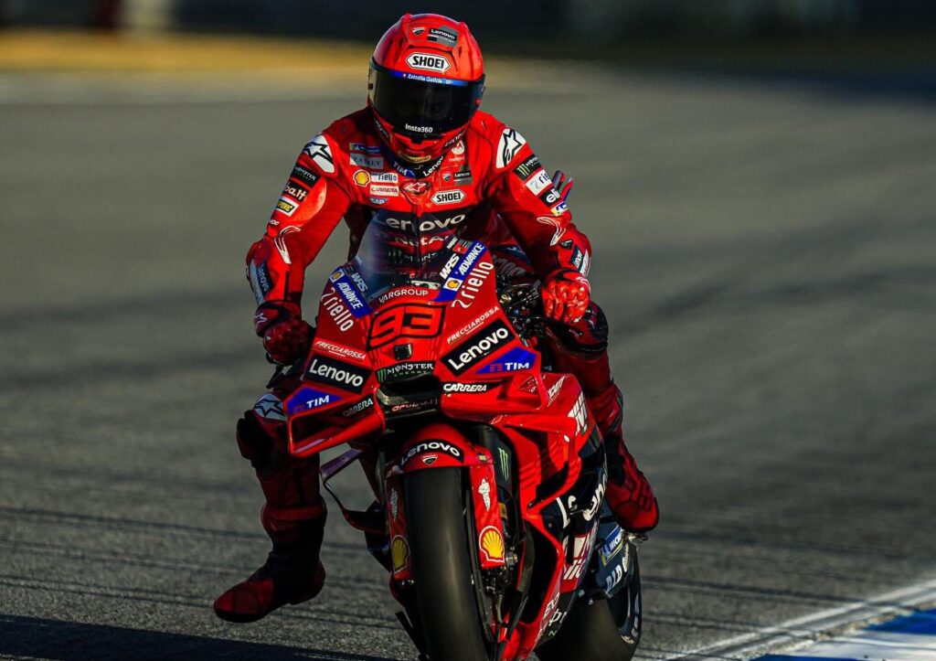 Marc Marquez in azione a Buriram