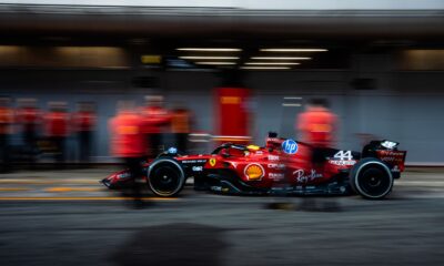 Lewis Hamilton durante i test Ferrari di settimana scorsa (© x.com Scuderia Ferrari)