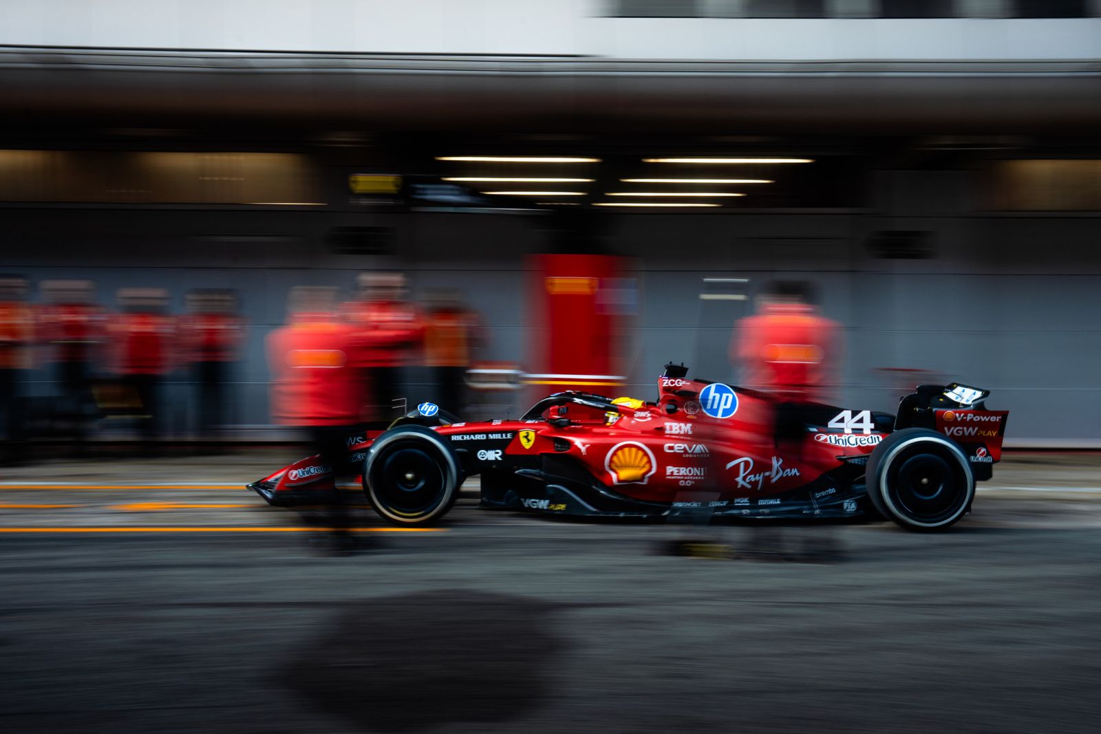 Lewis Hamilton durante i test Ferrari di settimana scorsa (© x.com Scuderia Ferrari)