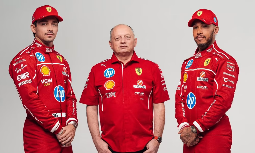 Leclerc, Vasseur e Hamilton saranno in piazza Castello a Milano per la presentazione Ferrari (© Ferrari)