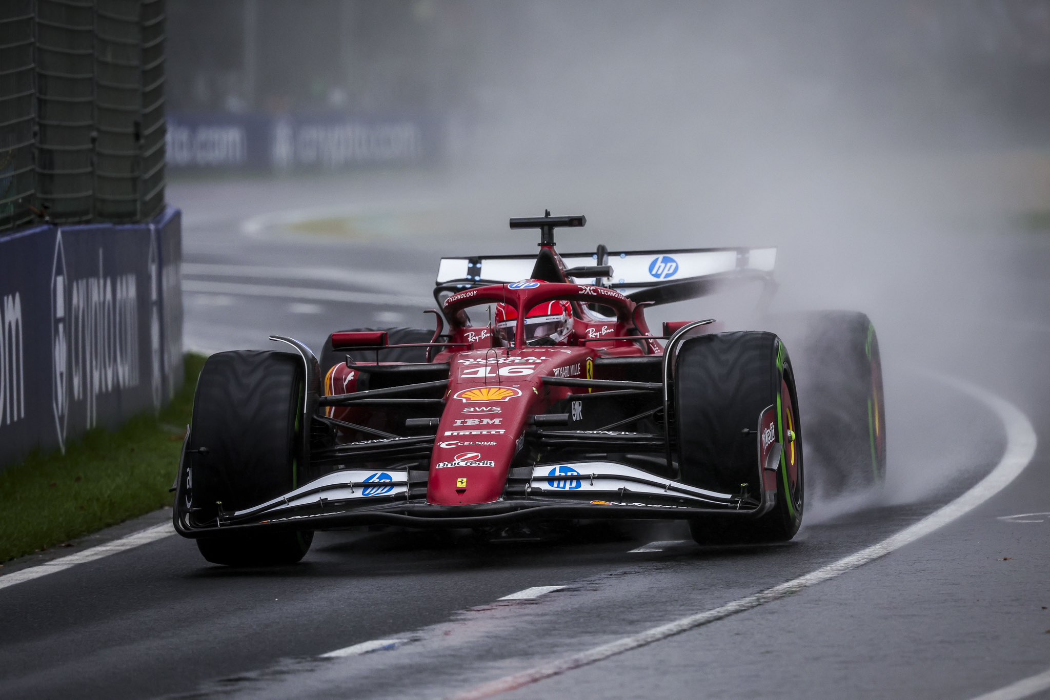 Charles Leclerc in azione durante il GP d'Australia