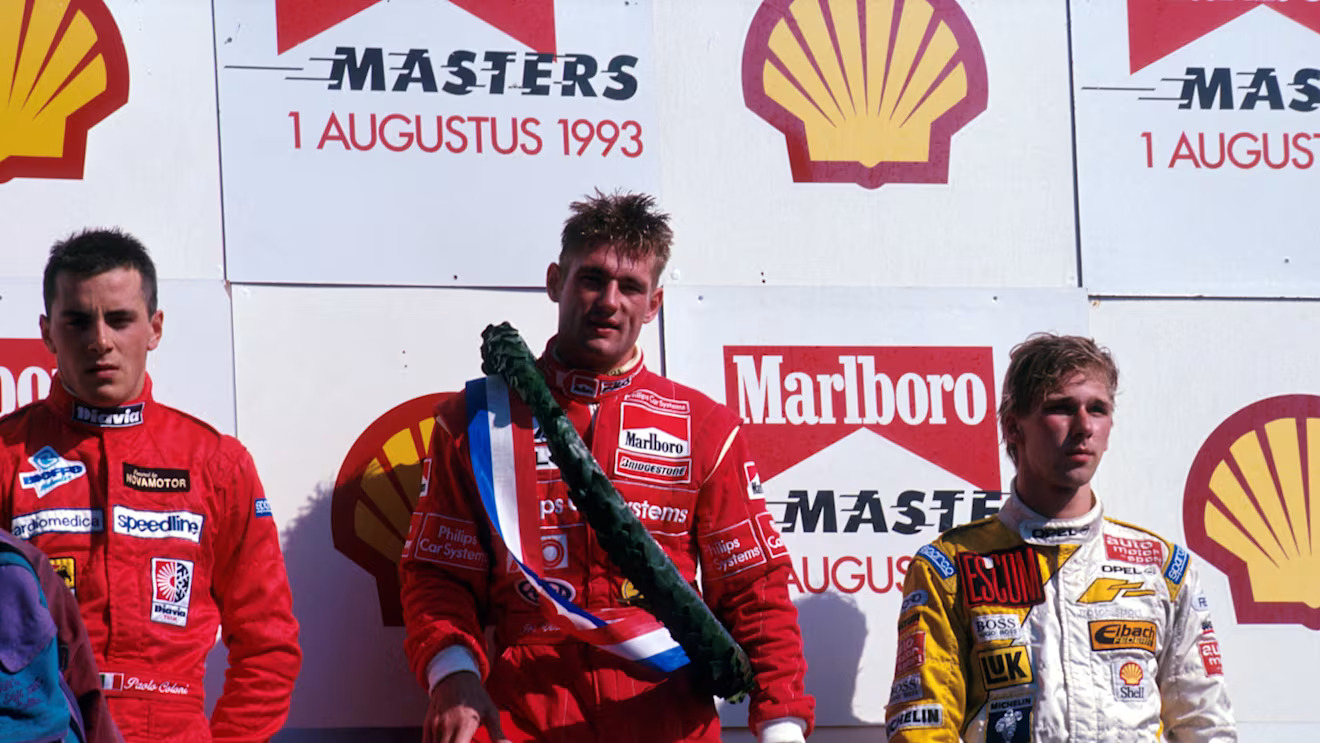 Jos Verstappen sul podio della F3 tedesca nel 1993