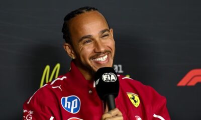 Lewis Hamilton nella conferenza stampa prima del debutto in Australia con Ferrari (© F1)