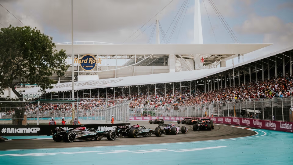 La F1 in azione nel GP di Miami 2024