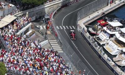Charles Leclerc nella sezione del porto di Monte Carlo (© Scuderia Ferrari)