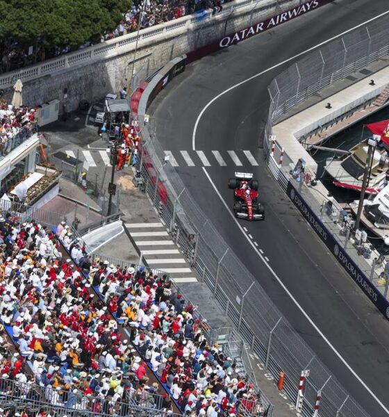 Charles Leclerc nella sezione del porto di Monte Carlo (© Scuderia Ferrari)