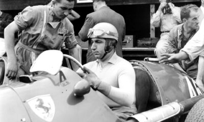 Alberto Ascari prima di scendere in pista nel GP di Svizzera 1953