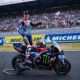 Fabio Quartararo e la sua Yamaha con la livrea speciale per la domenica di Le Mans