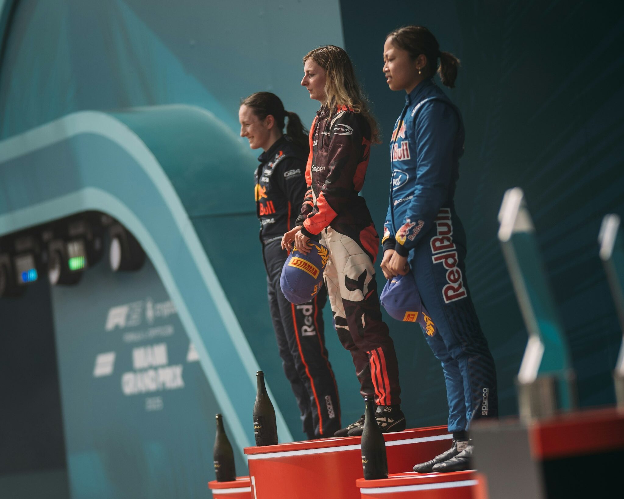 Il podio di Gara 1 della F1 Academy 2025 a Miami