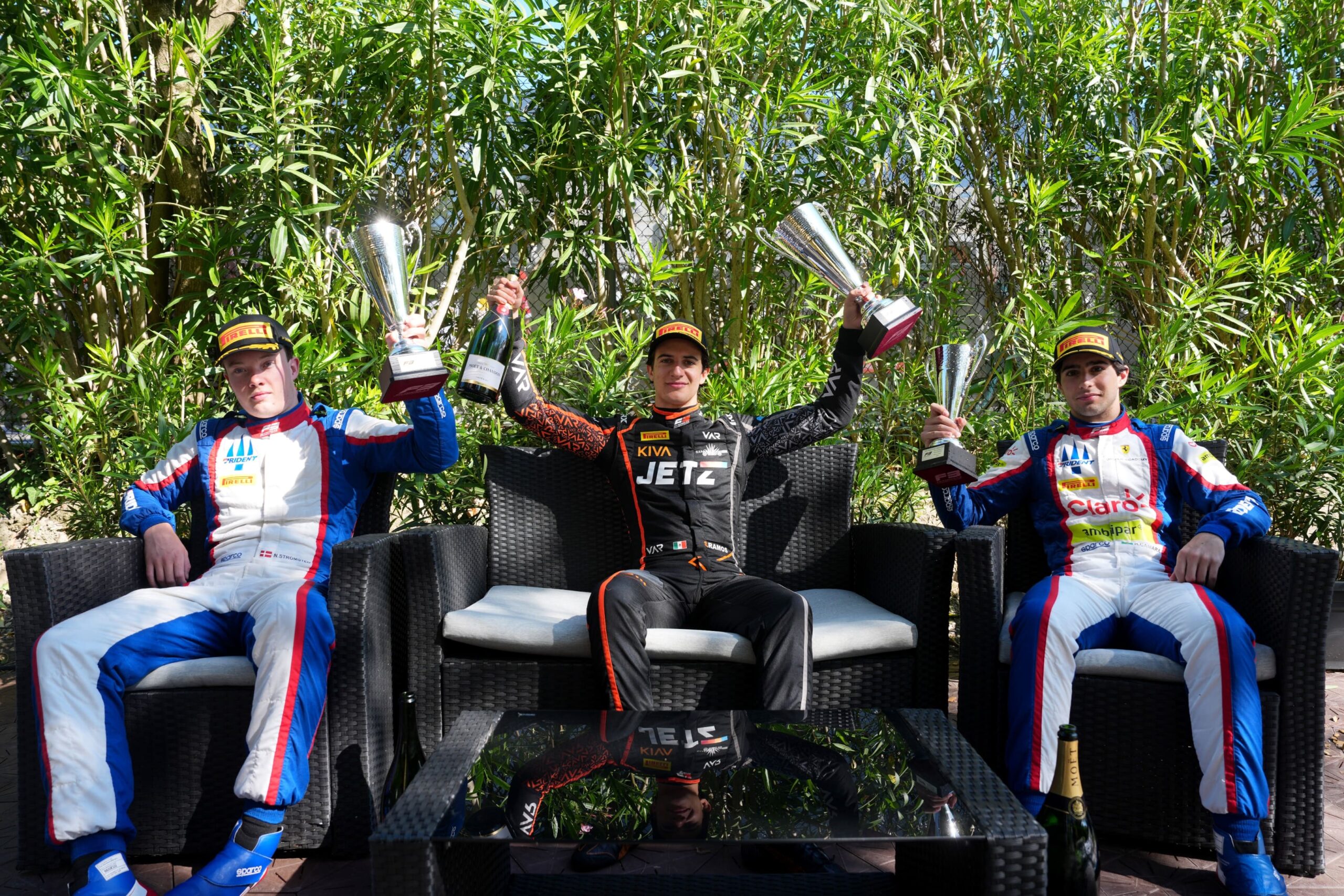 Il podio della Feature Race della F3 a Imola