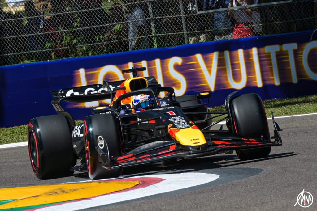 Max Verstappen a Imola durante il GP di F1 2025