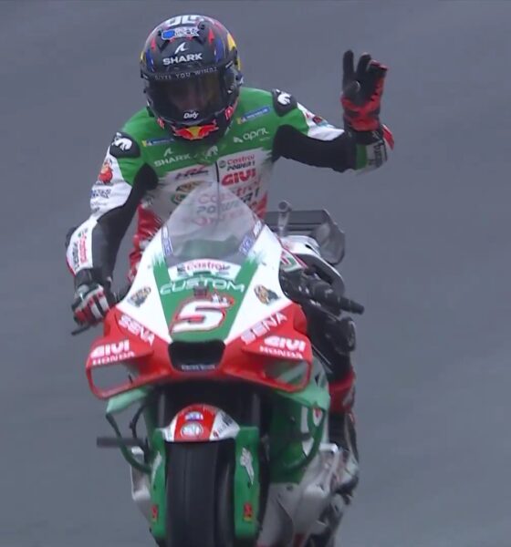 L'arrivo trionfale di Johann Zarco nel GP di Le Mans