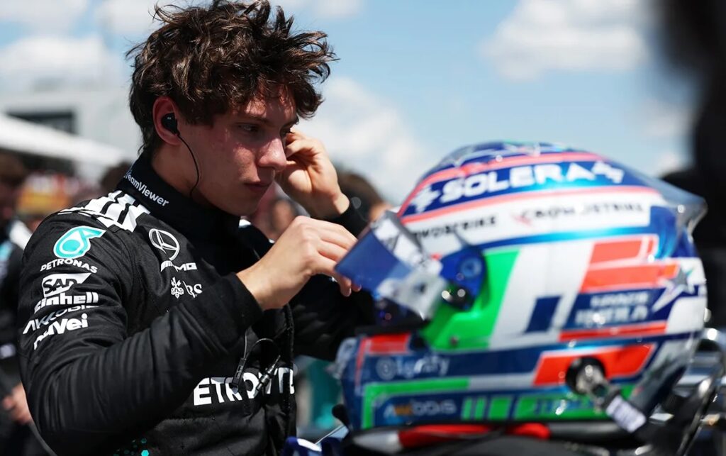 Kimi Antonelli in griglia di partenza per il GP di Imola (© Mercedes AMG F1)