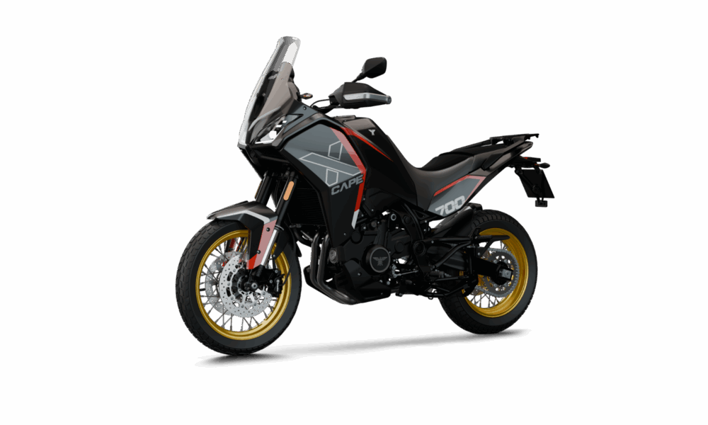 La Moto Morini X-Cape 700 Gold Edition nera (© Moto Morini)