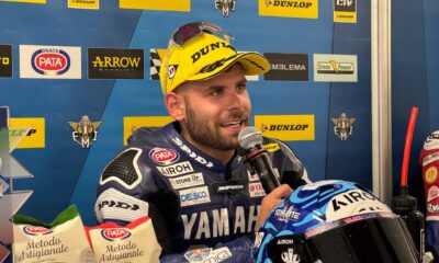 Alessandro Delbianco in conferenza dopo Gara 1 del CIV SBK al Mugello (© 1000 Cuori Motori)