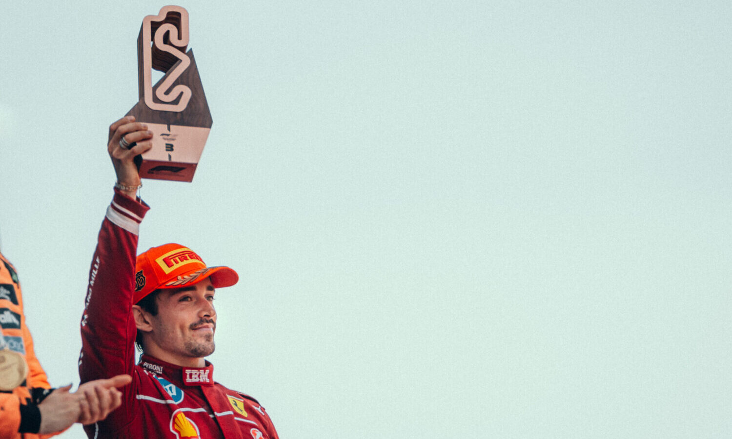 leclerc podio barcellona
