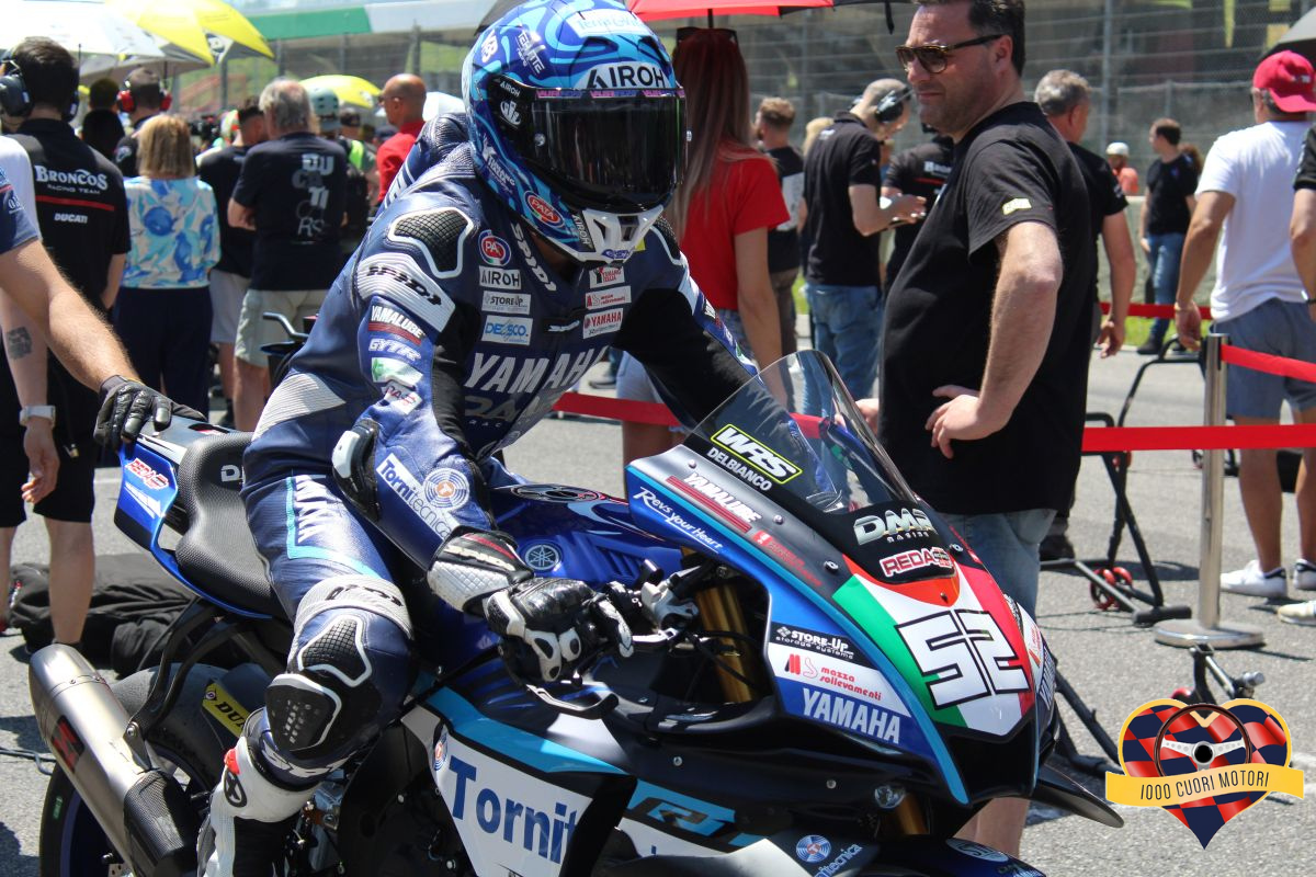 Alessandro Del Bianco durante il CIV SBK 2025 al Mugello (© 1000 Cuori Motori)
