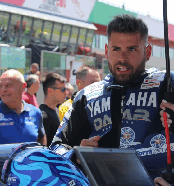 Alessandro Del Bianco in griglia prima di Gara 2 del CIV SBK 2025 al Mugello (© 1000 Cuori Motori)