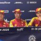 I piloti della Ferrari #51 Calado, Pier Guidi e Giovinazzi hanno rilasciato le loro dichiarazioni dopo la 24 Ore di Le Mans 2025 (© 1000 Cuori Motori - Giulia Giacomelli)