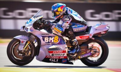 Alex Marquez in azione ad Aragon